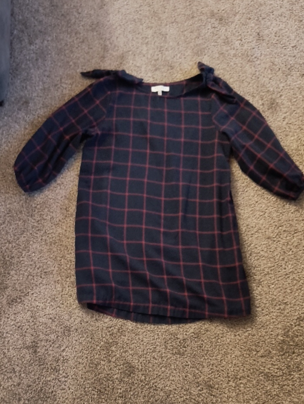 Hayden Navy and Red Plaid Shift Dress